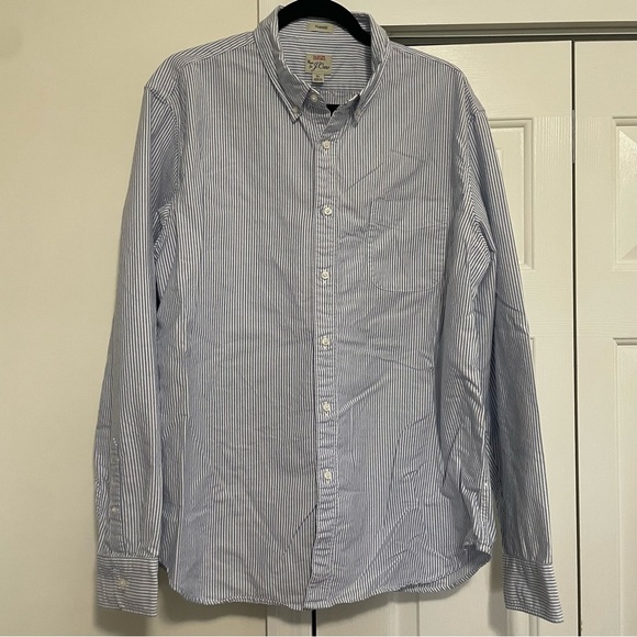 J. Crew Other - J.Crew Classic All Cotton Button Down Oxford Blue White Size XL